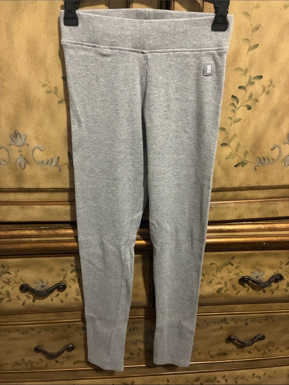 Zara Light Gray Ribbed Kids Leggings